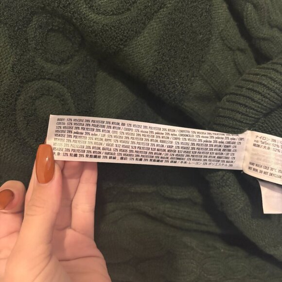 Disney Pixar Toy Story Alien Cable Knit Sweater Womens XL Deep Green Pullover - Picture 6 of 9